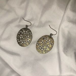 Gold dangling earrings